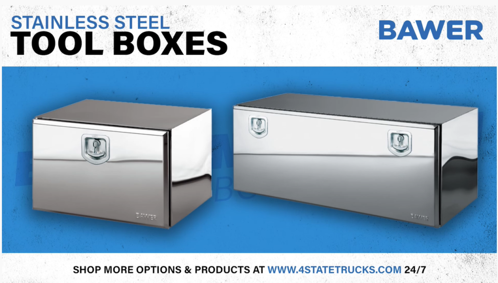 Bawer tool boxes are available in 18-inch and 24-inch heights. You can choose between 24-inch, 30-inch, 48-inch, and even 60-inch lengths. Many of the larger sizes have single and double-door options.